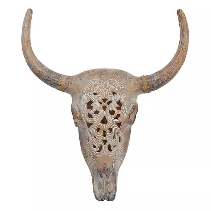 Brown Bohemian Bull Wall Plaque