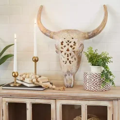 Brown Bohemian Bull Wall Plaque