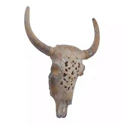 Brown Bohemian Bull Wall Plaque