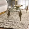 Brown Chevron Valen Area Rug, 8x10