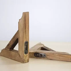 Brown Corbel Shelf Brackets, Set of 2