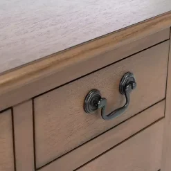 Brown Farmhouse 3-Drawer Console Table