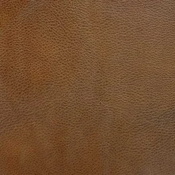 Brown Faux Leather Black Metal Accent Chair