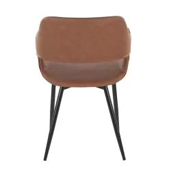 Brown Faux Leather Marge Dining Chairs, Set of 2