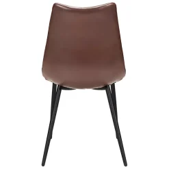 Brown Faux Leather Noreen Dining Chairs, Set of 2