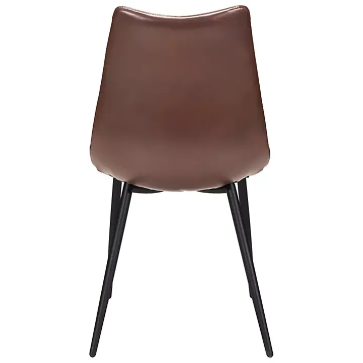 Brown Faux Leather Noreen Dining Chairs, Set of 2