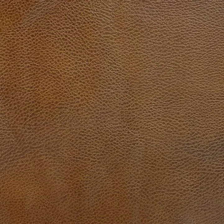 Brown Faux Leather Square Storage Ottoman