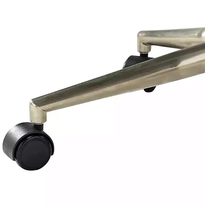 Brown Faux Leather Tufted Back Office Chair