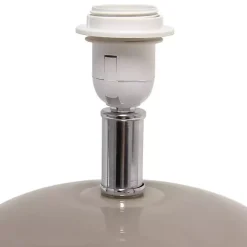 Brown Glass Short Oval Table Lamp