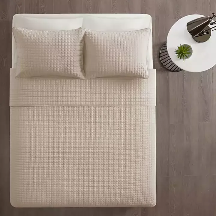 Brown Nash 3-pc. Reversible Queen Coverlet Set