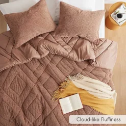 Brown Quilted Teddy 2-pc. Twin Comforter Set