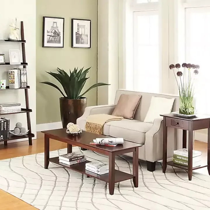 Brown Simple Rectangular Coffee Table