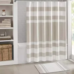 Brown Stripe Reversible Bath Mat, 30 in.