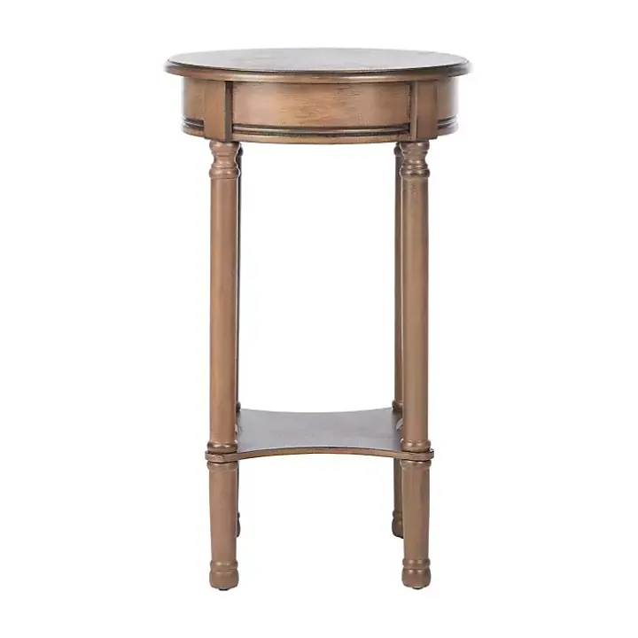 Brown Tegan Round Accent Table