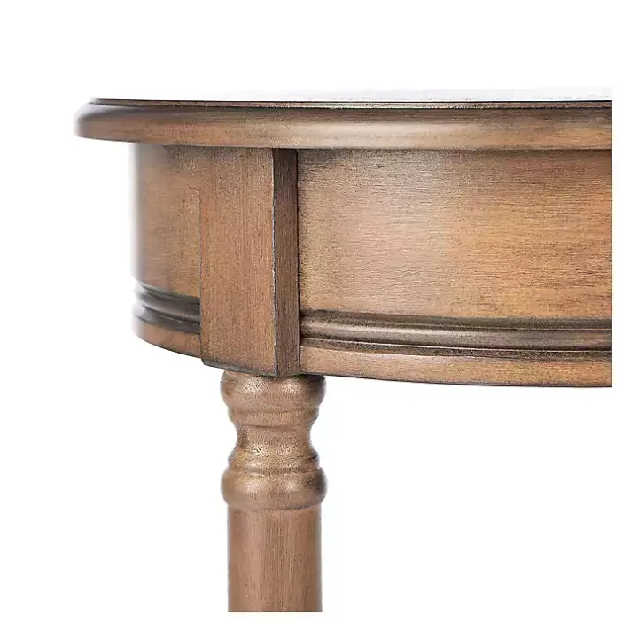 Brown Tegan Round Accent Table