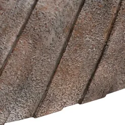 Brown Textured Oval Shade Table Lamp