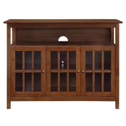Brown Tiered Deluxe Cali Media Cabinet