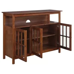 Brown Tiered Deluxe Cali Media Cabinet