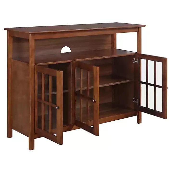 Brown Tiered Deluxe Cali Media Cabinet