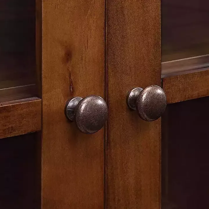 Brown Tiered Deluxe Cali Media Cabinet