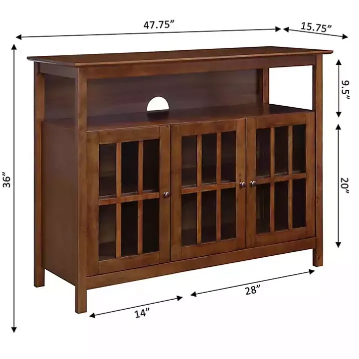 Brown Tiered Deluxe Cali Media Cabinet