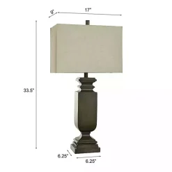 Brown Traditional Rectangular Table Lamp