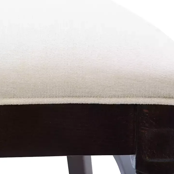 Brown Upholstered Oval Dining Chairs, Set of 2