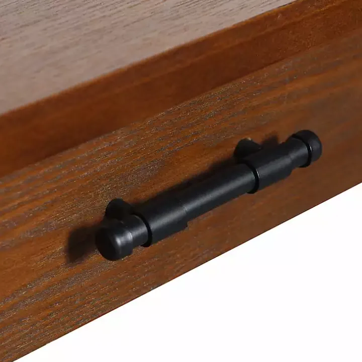 Brown Wood and Black Metal Ruth Console Table