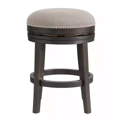 Brown Wood Backless Swivel 2-pc. Counter Stool Set
