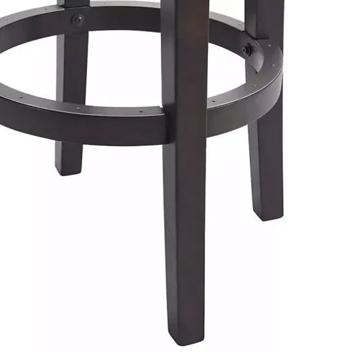 Brown Wood Backless Swivel 2-pc. Bar Stool Set