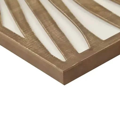 Brown Wood Birch Palms Wall Plaques, Set of 2