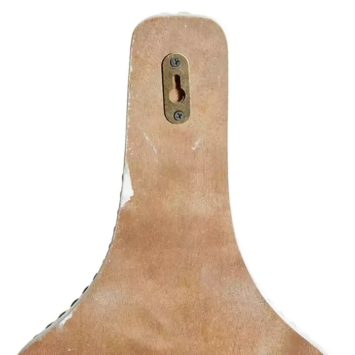 Brown Wood Bottle Frame Metal Bracket Wine Holder