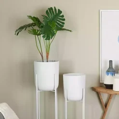 Brown Wood Half Round Console Table