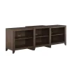Brown Wood 6-Shelf Media Cabinet