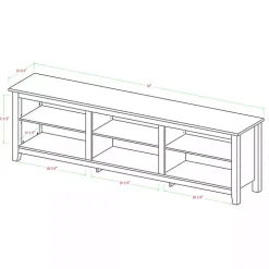 Brown Wood TV Stand, 70 in.