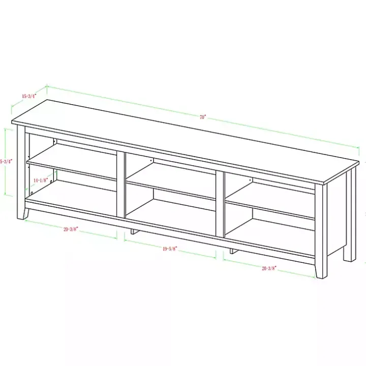 Brown Wood TV Stand, 70 in.