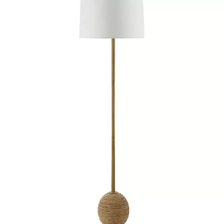 Brown Woven Marni Floor Lamp