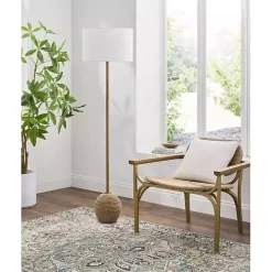 Brown Woven Marni Floor Lamp