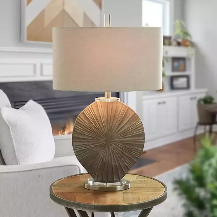 Brushed Brown Shell Table Lamp