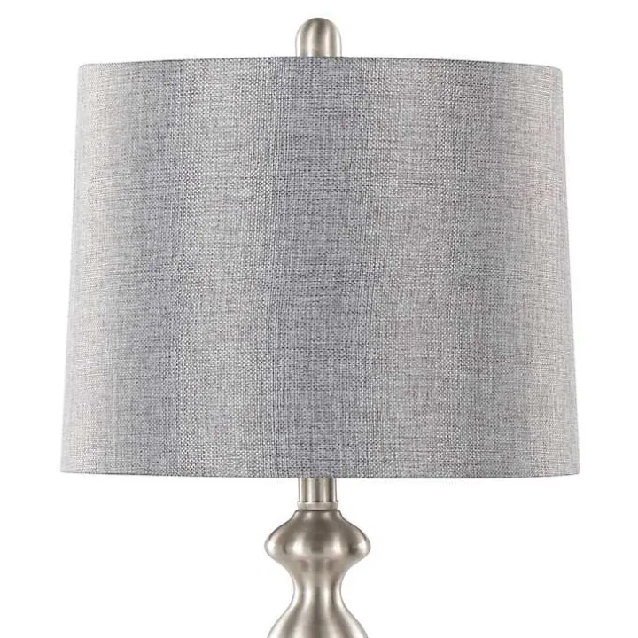 Brushed Nickel Ashley Table Lamps, Set of 2