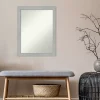 Brushed Nickel Modern Decorative Wall Mirror