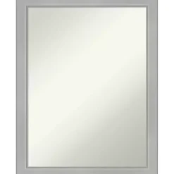 Brushed Nickel Modern Decorative Wall Mirror