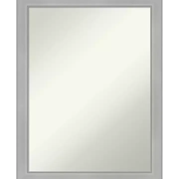 Brushed Nickel Modern Decorative Wall Mirror