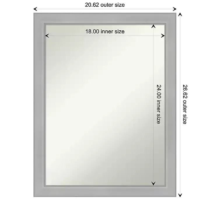 Brushed Nickel Modern Decorative Wall Mirror