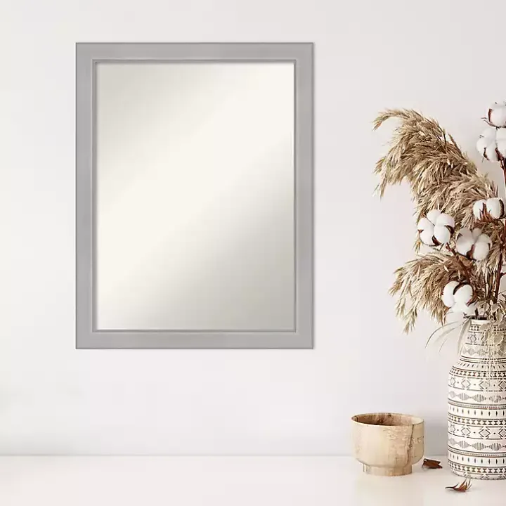 Brushed Nickel Modern Decorative Wall Mirror
