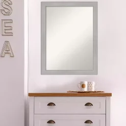 Brushed Nickel Modern Decorative Wall Mirror