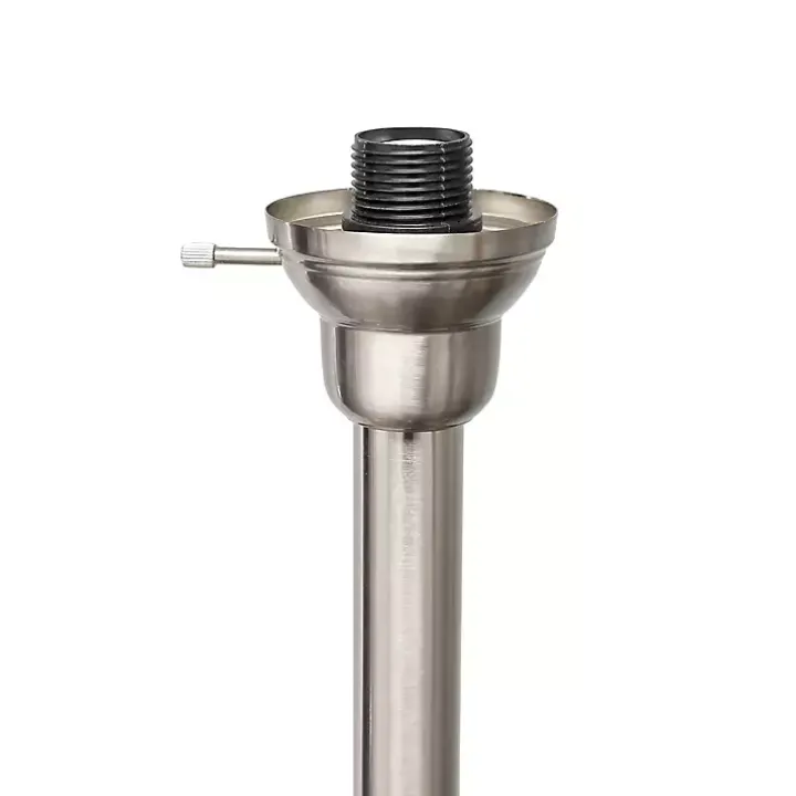 Brushed Nickel 3-Scallop Glass Floor Lamp