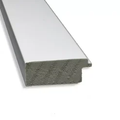 Cabinet White Narrow Frame Beveled Mirror