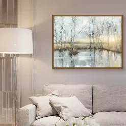 Calm Reflection Framed Canvas Art Print