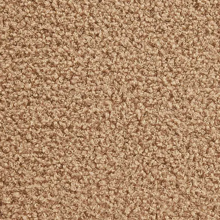 Camel Sherpa & Pine Rectangle Storage Ottoman